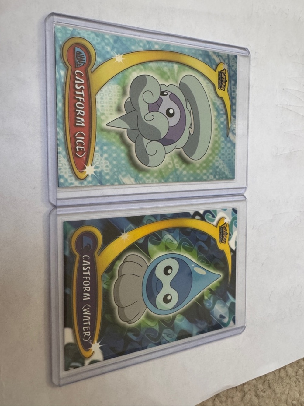 Pokemon Castform Ice & Castform Winter Trading Cards - Blue, Green, Yellow